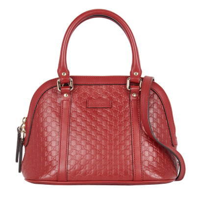 Microguccissima Dome Bag, &pound;450, Handbags, Red, Leather, Front view